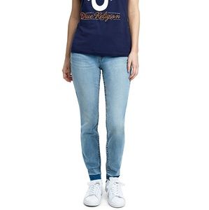 WOMENS SUPER SKINNY FIT FRAY ANKLE JEAN